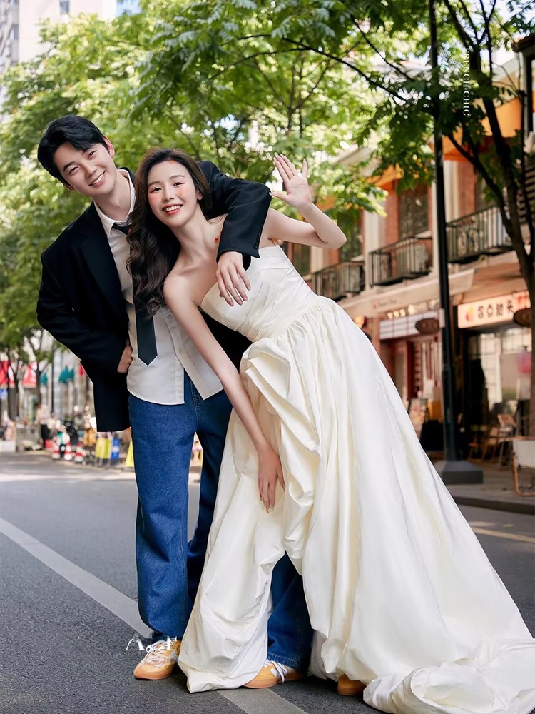 Photography Outfit - Vestido de Casamento Estilo Coreano Moderno