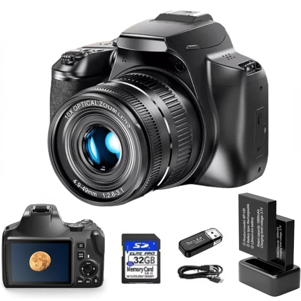 Photography Zoom - Câmera digital 4k para fotografia, zoom
