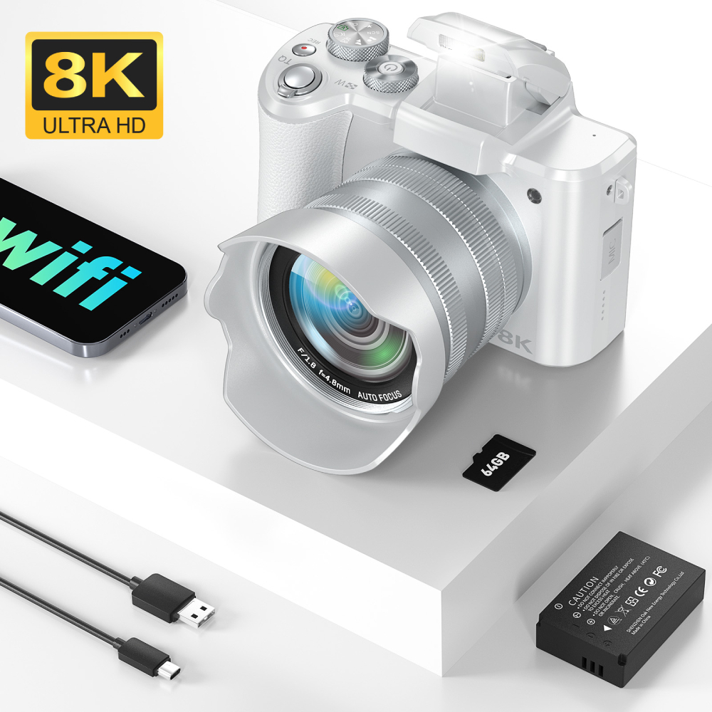 Photography Zoom - Câmera digital 8K para fotografia, câmera