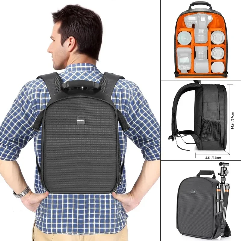 Camera Bag Waterproof - Mochila para câmera para fotógrafos com