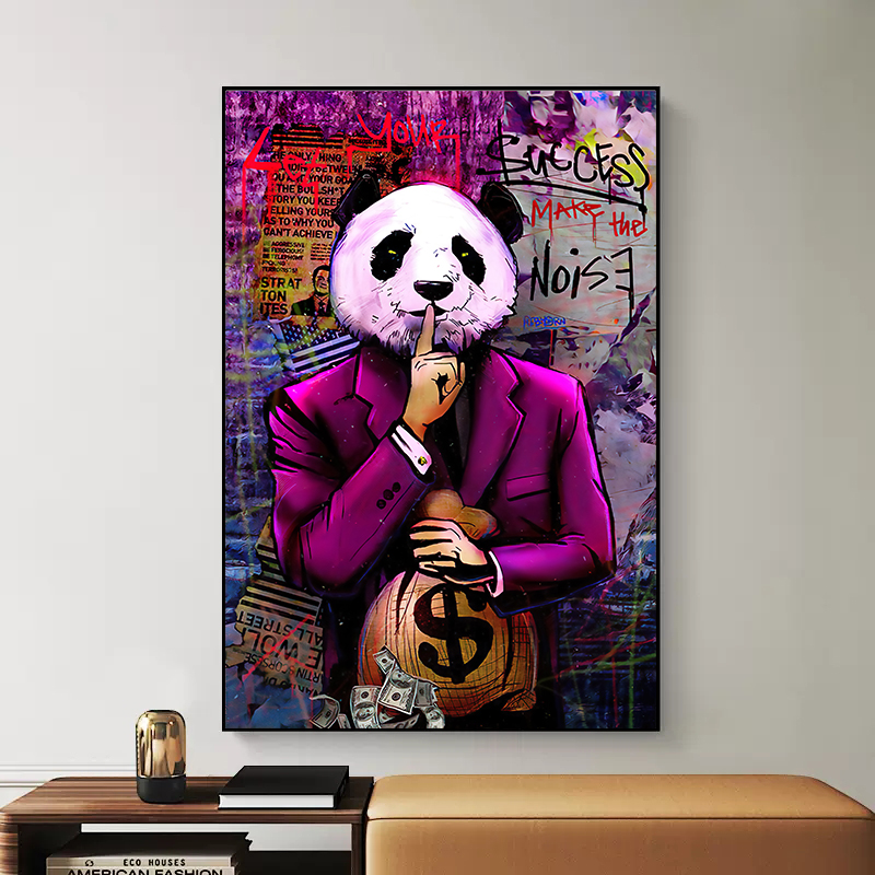 Photography Duck - Graffiti arte vermelho azul verde panda