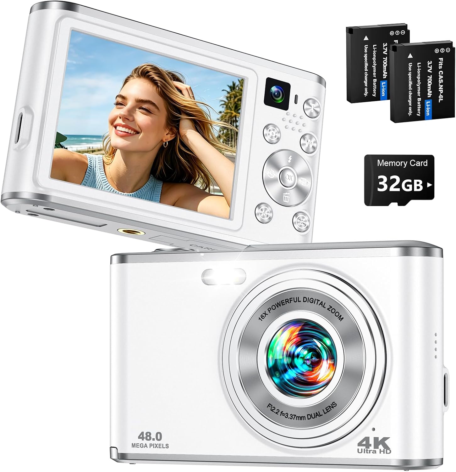 Photography Zoom - Câmera Digital 4K para Vlogging e