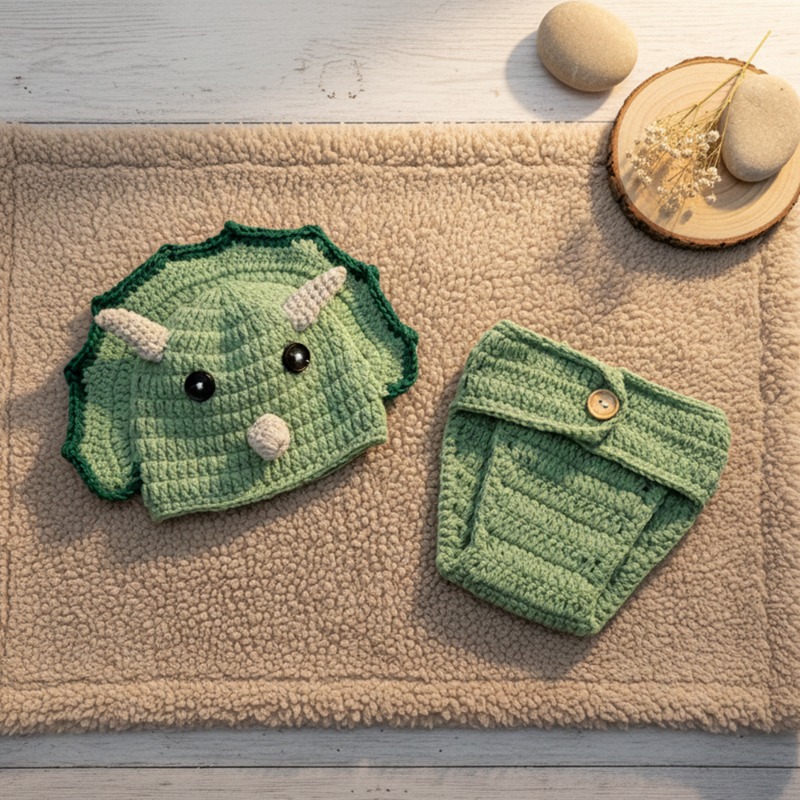 2 pçs crochê dinossauro recém- - Photography Outfit avaliação e preço