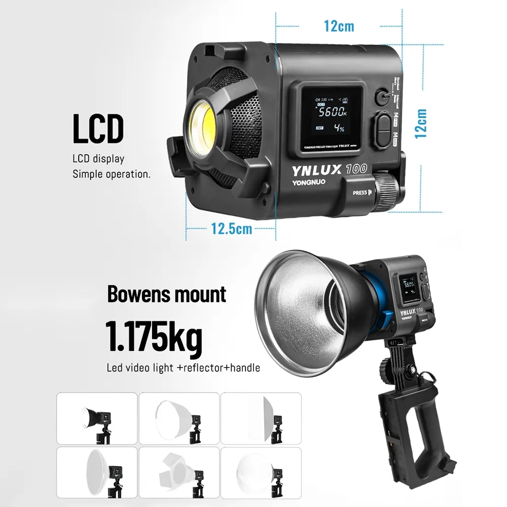 YONGNUO YNLUX100 100W 3200K-56 - Photography Videos avaliação e preço