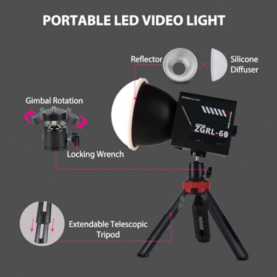 Luz de vídeo LED COB de 60W po - Photography Videos avaliação e preço