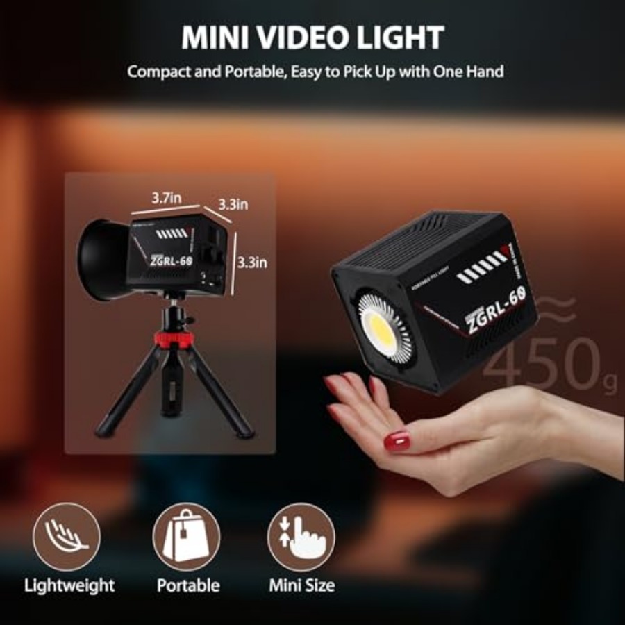 Luz de vídeo LED COB de 60W po - Photography Videos avaliação e preço